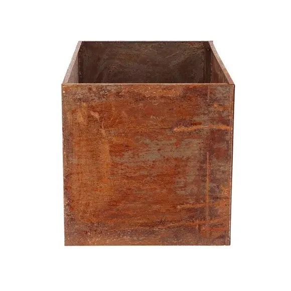 Low Rectangular Planter - Brown, Corten Steel image