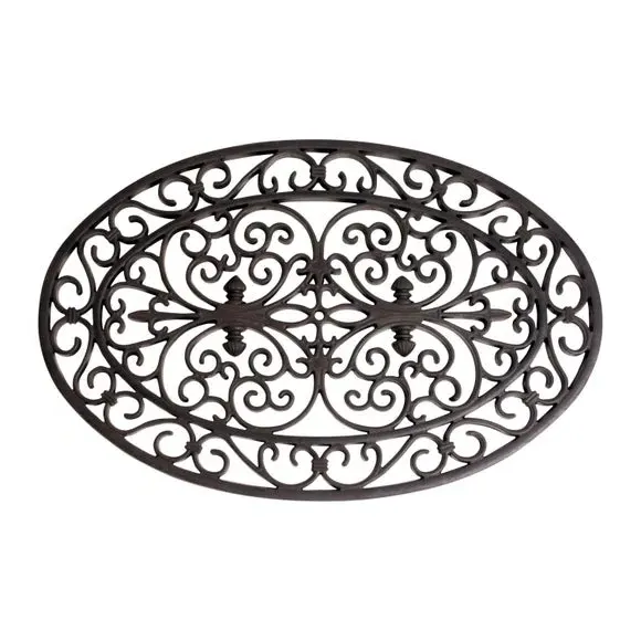 Oval Rubber Doormat - Black image