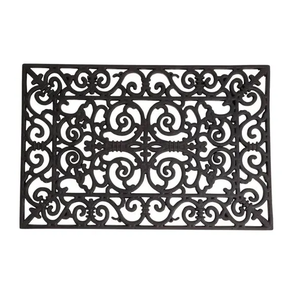 Rectangle Doormat Anti-Slip - Black, Rubber image