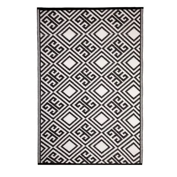 Reversible Outdoor Rug - Black/White