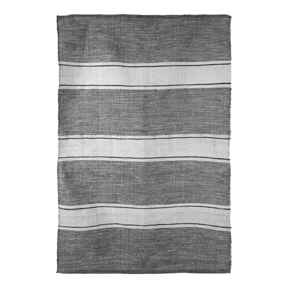 Striped Outdoor Rug Reversible - Grey, Woven