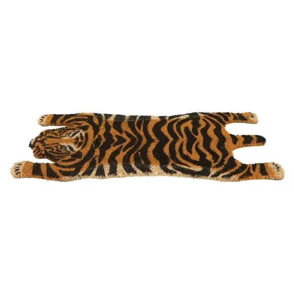Tiger Shaped Doormat Anti-Slip - Brown, Coir
