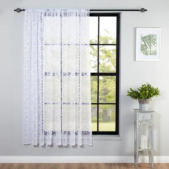 Maroc Lace Voile by the Metre - White