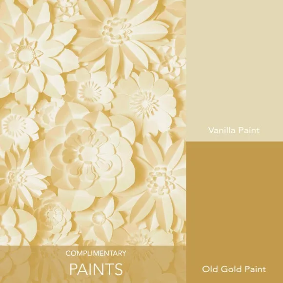 3D Floral Wallpaper - Yellow