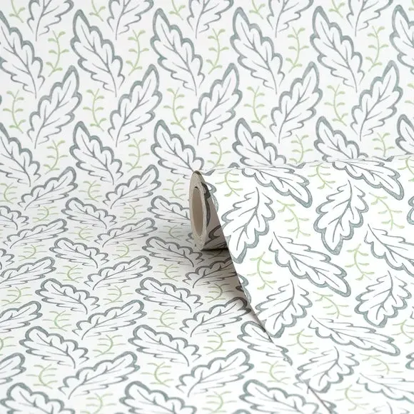 Botanical Leaf Wallpaper - Blue, Paper