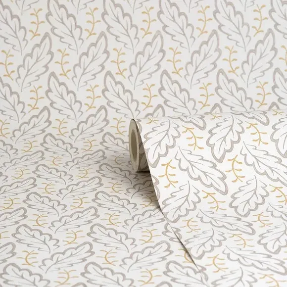 Botanical Leaf Wallpaper - Brown, Paper