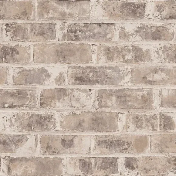 Brick Pattern Wallpaper - Terracotta, Paper