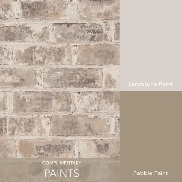 Brick Pattern Wallpaper - Terracotta, Paper