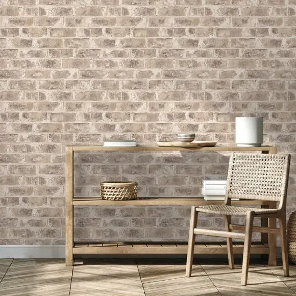 Brick Pattern Wallpaper - Terracotta, Paper image