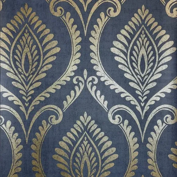 Damask Wallpaper Art Deco Style - Green