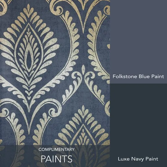 Damask Wallpaper Art Deco Style - Green