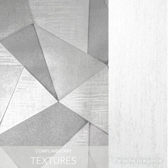 Fractal Wallpaper with Metallic Highlights - Grey