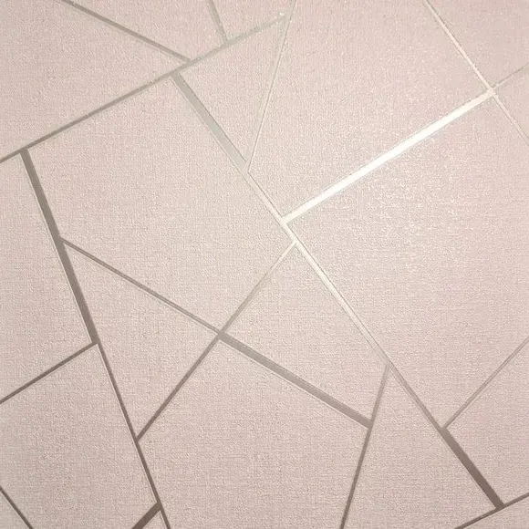 Geometric Fractal Wallpaper - Blush