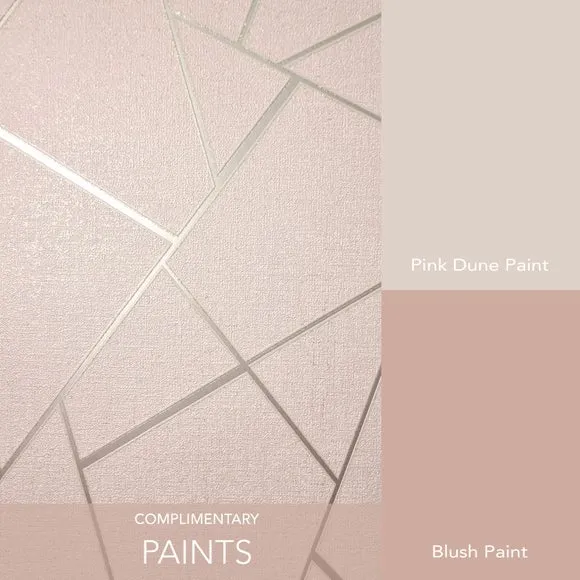 Geometric Fractal Wallpaper - Blush