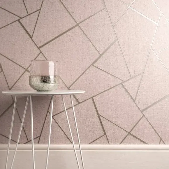 Geometric Fractal Wallpaper - Blush image