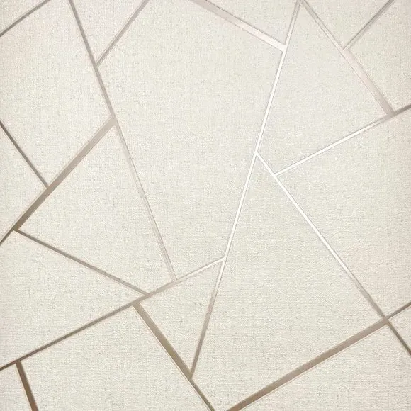 Geometric Fractal Wallpaper - Rose Gold