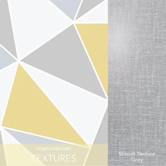 Geometric Wallpaper with Metallic Highlights - Yellow