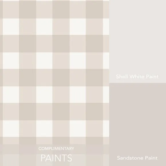 Gingham Wallpaper with Matt Finish - Brown
