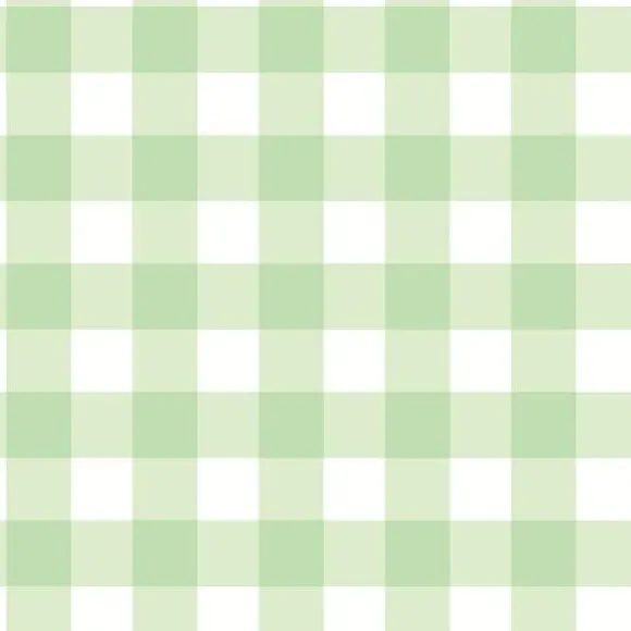 Gingham Wallpaper with Matt Finish - Green