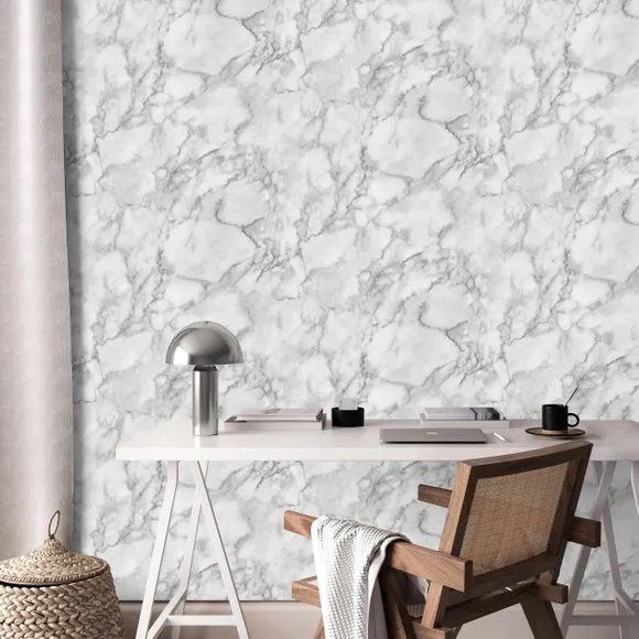Marble Design Wallpaper - White