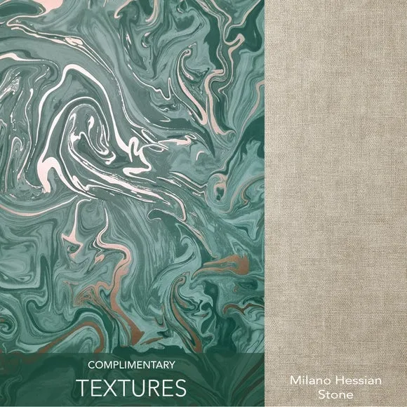 Marble Effect Wallpaper - Emerald Green