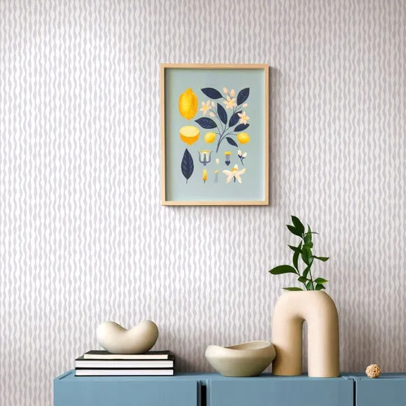 Squiggle Pattern Wallpaper - Lilac, Matt Finish image