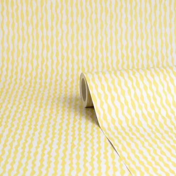 Squiggle Wallpaper with Matt Finish - Yellow