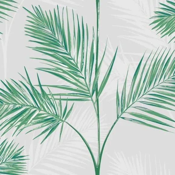 Stone Wallpaper with Metallic Leaves - Natural