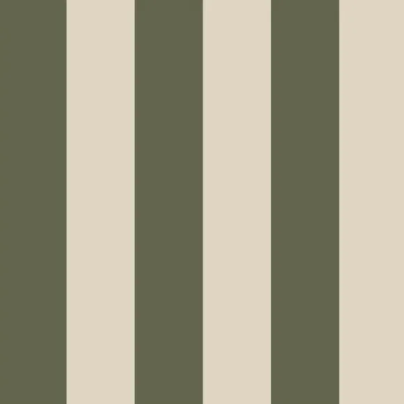 Striped Wallpaper with Matte Finish - Olive