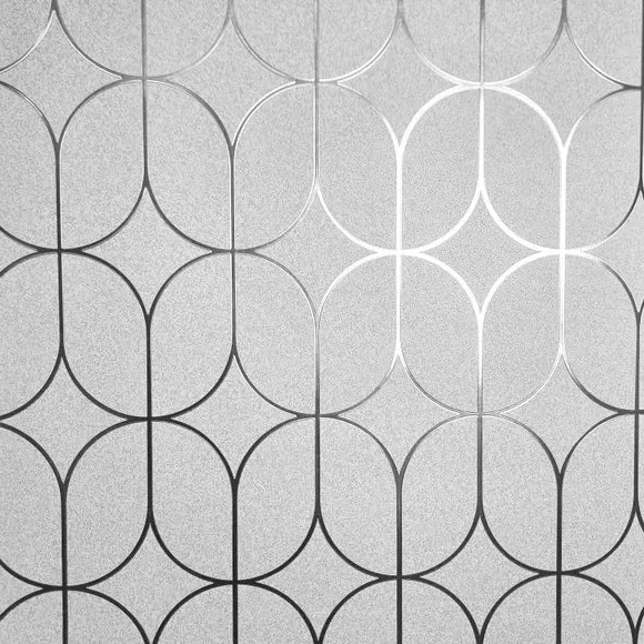 Trellis Wallpaper with Foil Finish - Silver