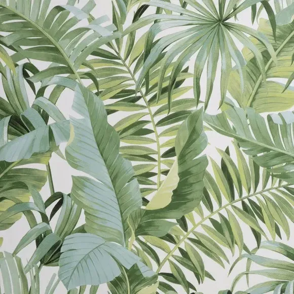 Tropical Wallpaper with Pattern - Green, Paper