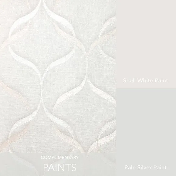 Wave Pattern Wallpaper - Off-White, Vinyl
