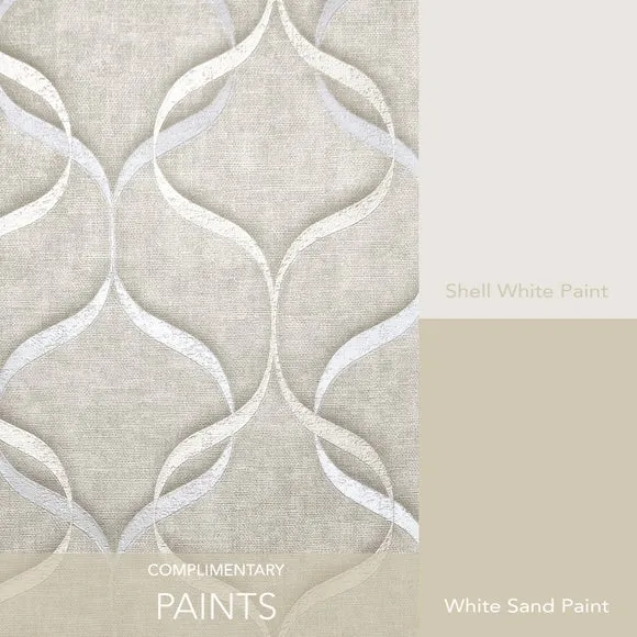 Wave Pattern Wallpaper - Stone, Vinyl