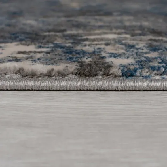 Abstract Rug with Short Pile - Grey, Polypropylene