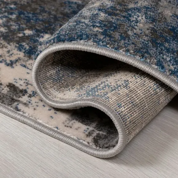 Abstract Rug with Short Pile - Grey, Polypropylene