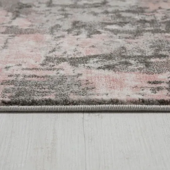 Abstract Rug with Short Pile - Grey, Polypropylene