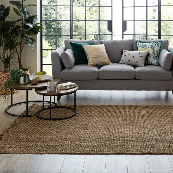 Boucle Rug Reversible - Natural, Jute image