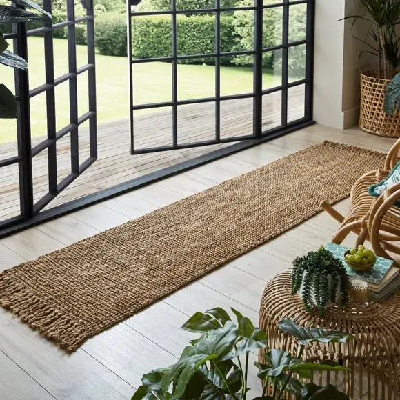 Boucle Runner Rug Reversible - Natural, Jute image
