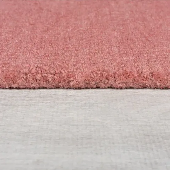 Geometric Abstract Rug - Pink, Wool