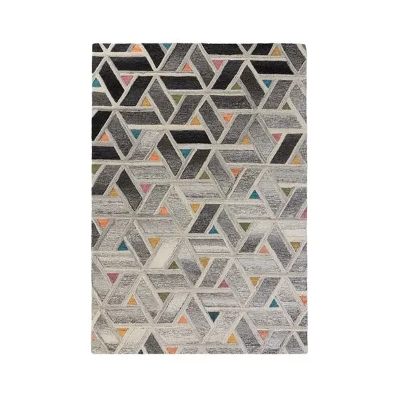 Geometric Rug - River Grey