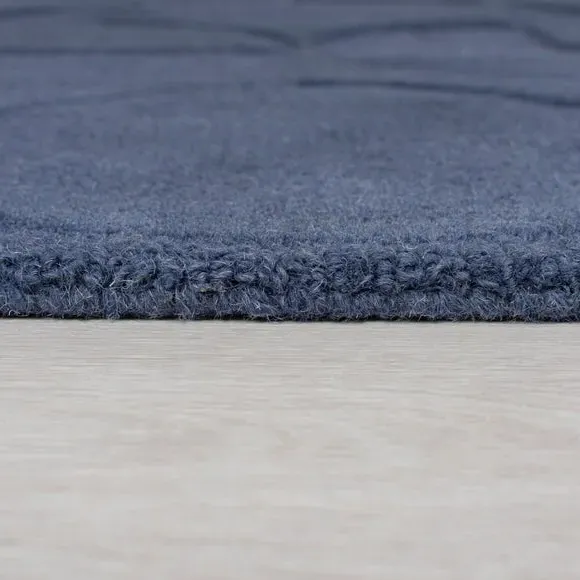 Geometric Rug with Cut Loop Pile - Pink, Wool