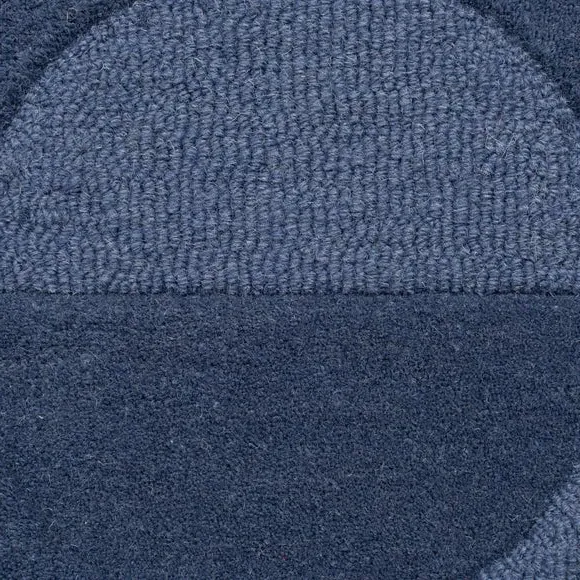 Geometric Rug with Cut Loop Pile - Pink, Wool