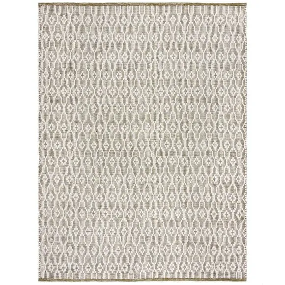 Global Design Rug with High-Low Pattern - Green