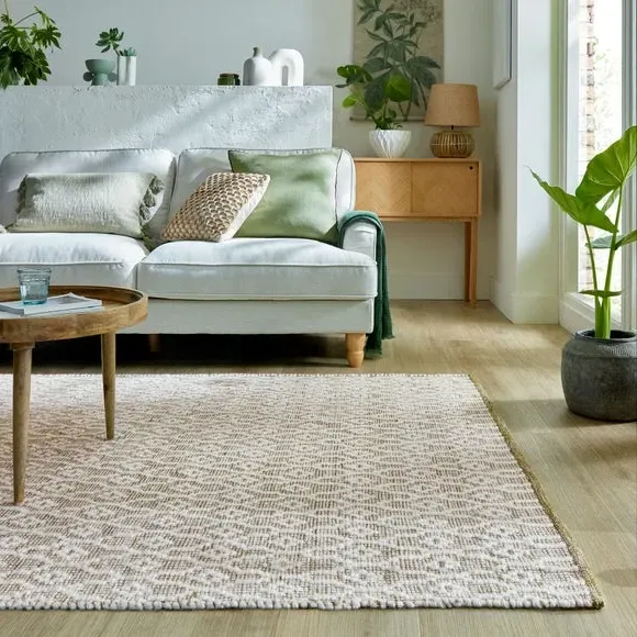 Global Design Rug with High-Low Pattern - Green image