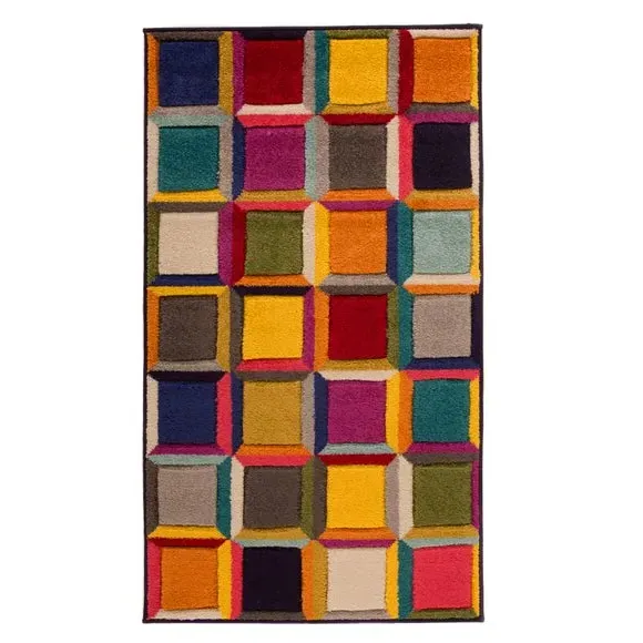 Hand-Carved Rug - Multicoloured, Polypropylene