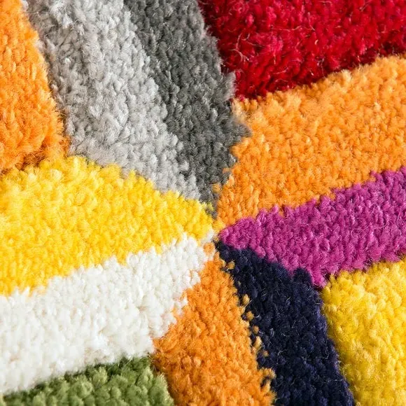 Hand-Carved Rug - Multicoloured, Polypropylene