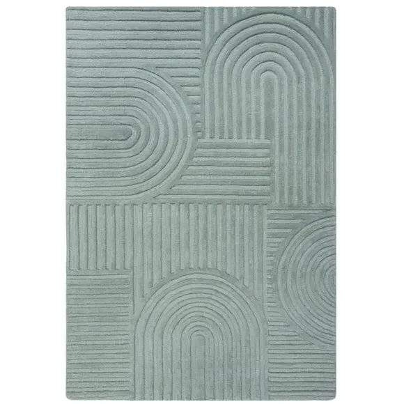 Hand-Crafted Rug - Duck Egg, Wool