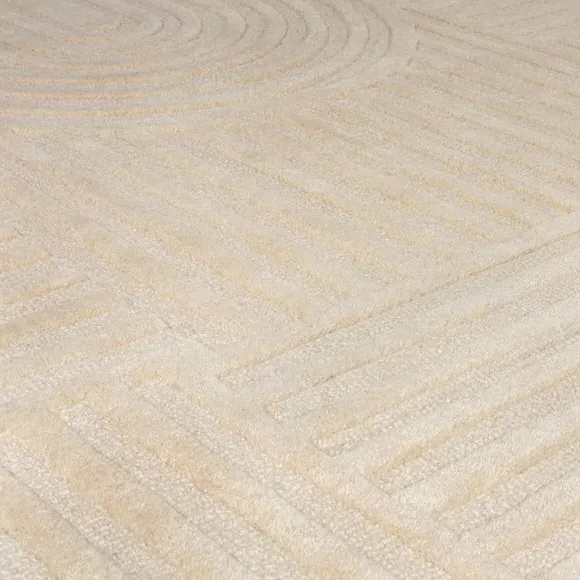 Hand-Crafted Rug - Natural, Wool