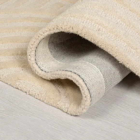 Hand-Crafted Rug - Natural, Wool