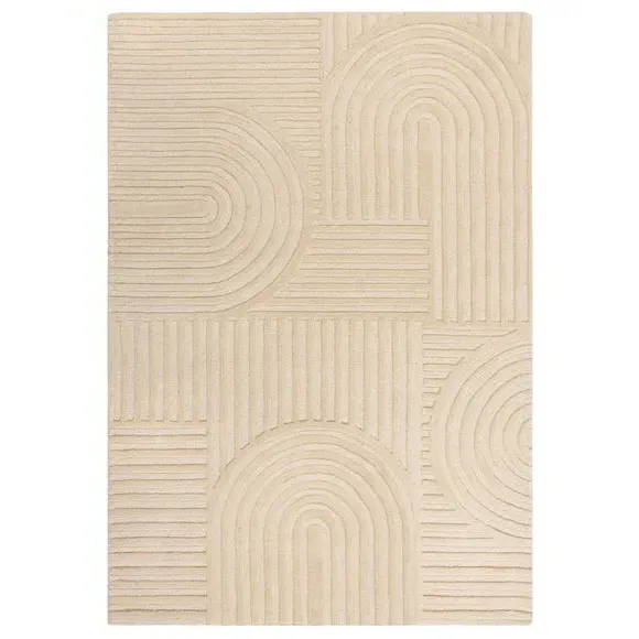 Hand-Crafted Rug - Natural, Wool